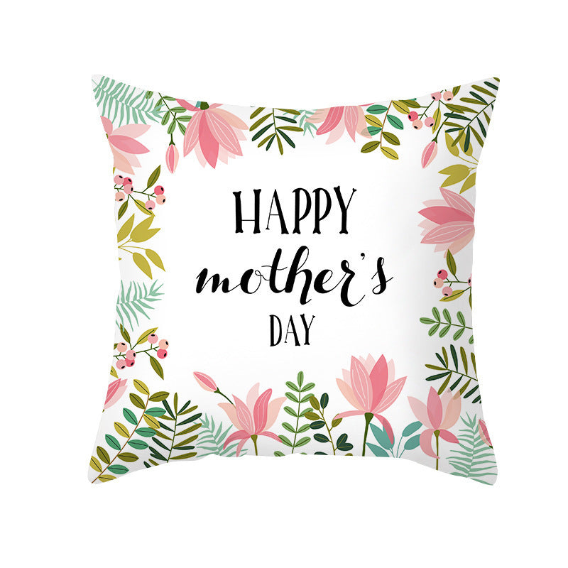 Nordic Mother's Day Pillowcase Peach Skin