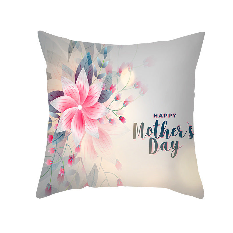 Nordic Mother's Day Pillowcase Peach Skin