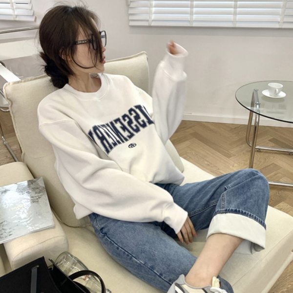 Letter Print Loose Sweatshirt