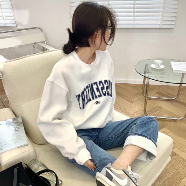 Letter Print Loose Sweatshirt