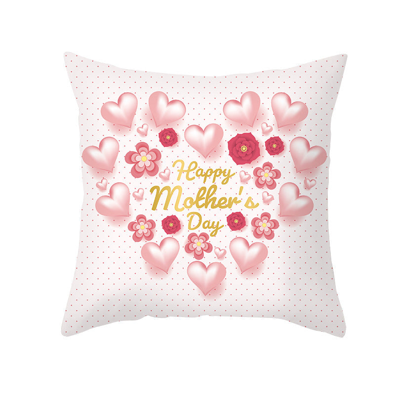 Nordic Mother's Day Pillowcase Peach Skin