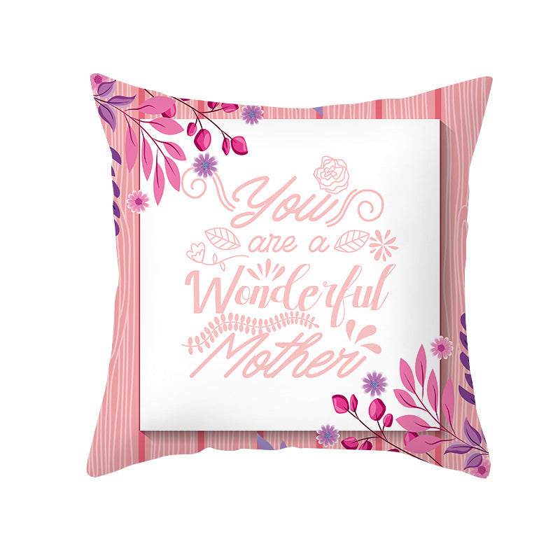 Nordic Mother's Day Pillowcase Peach Skin