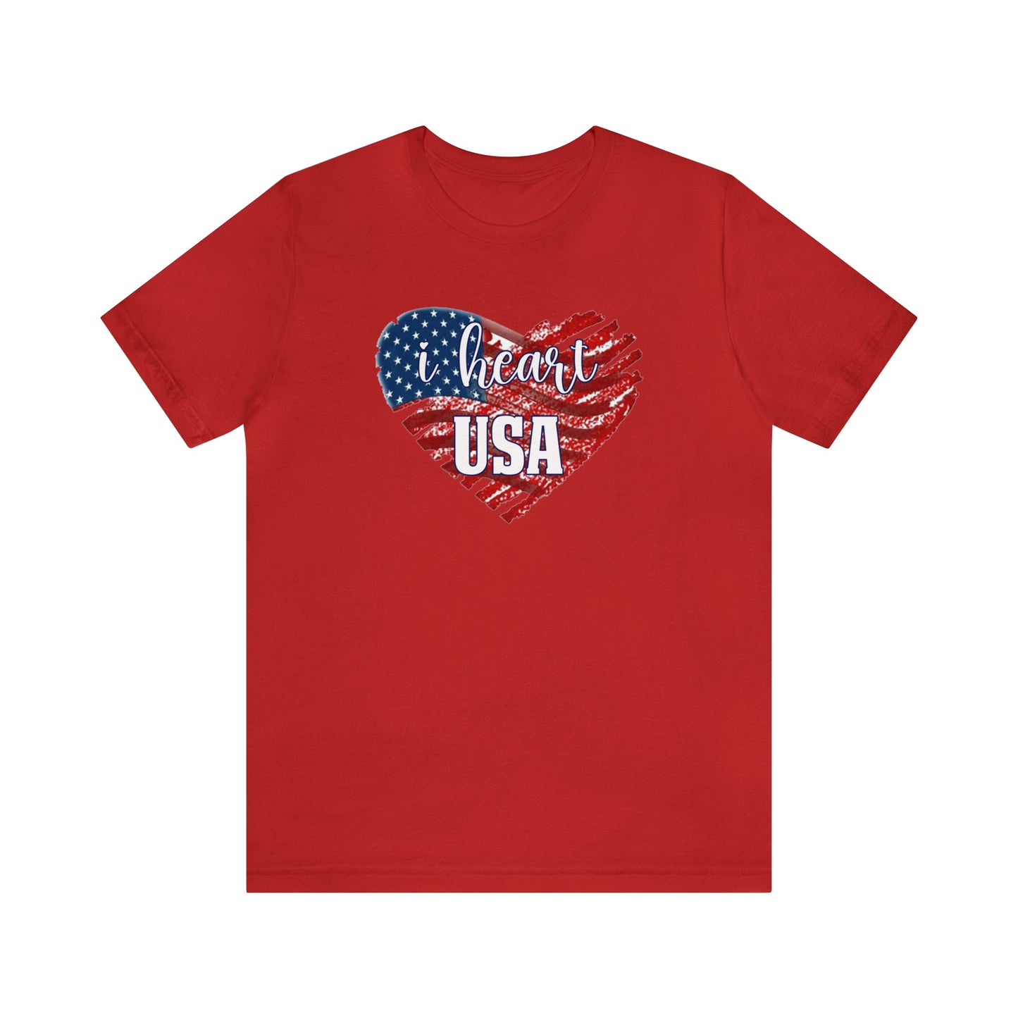 I heart USA Jersey Short Sleeve Tee