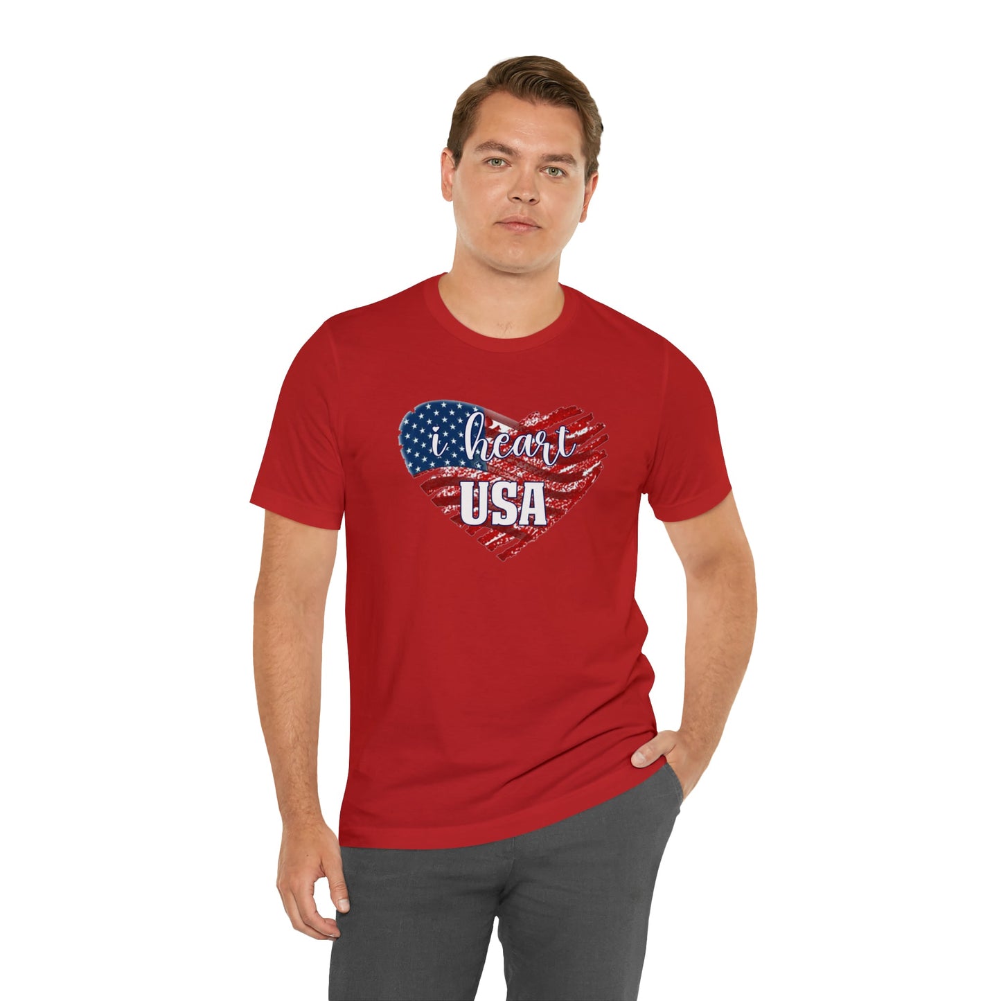 I heart USA Jersey Short Sleeve Tee