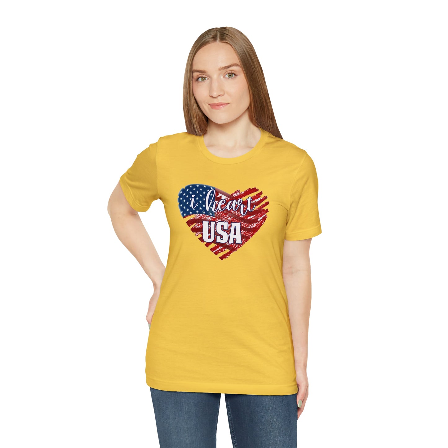 I heart USA Jersey Short Sleeve Tee