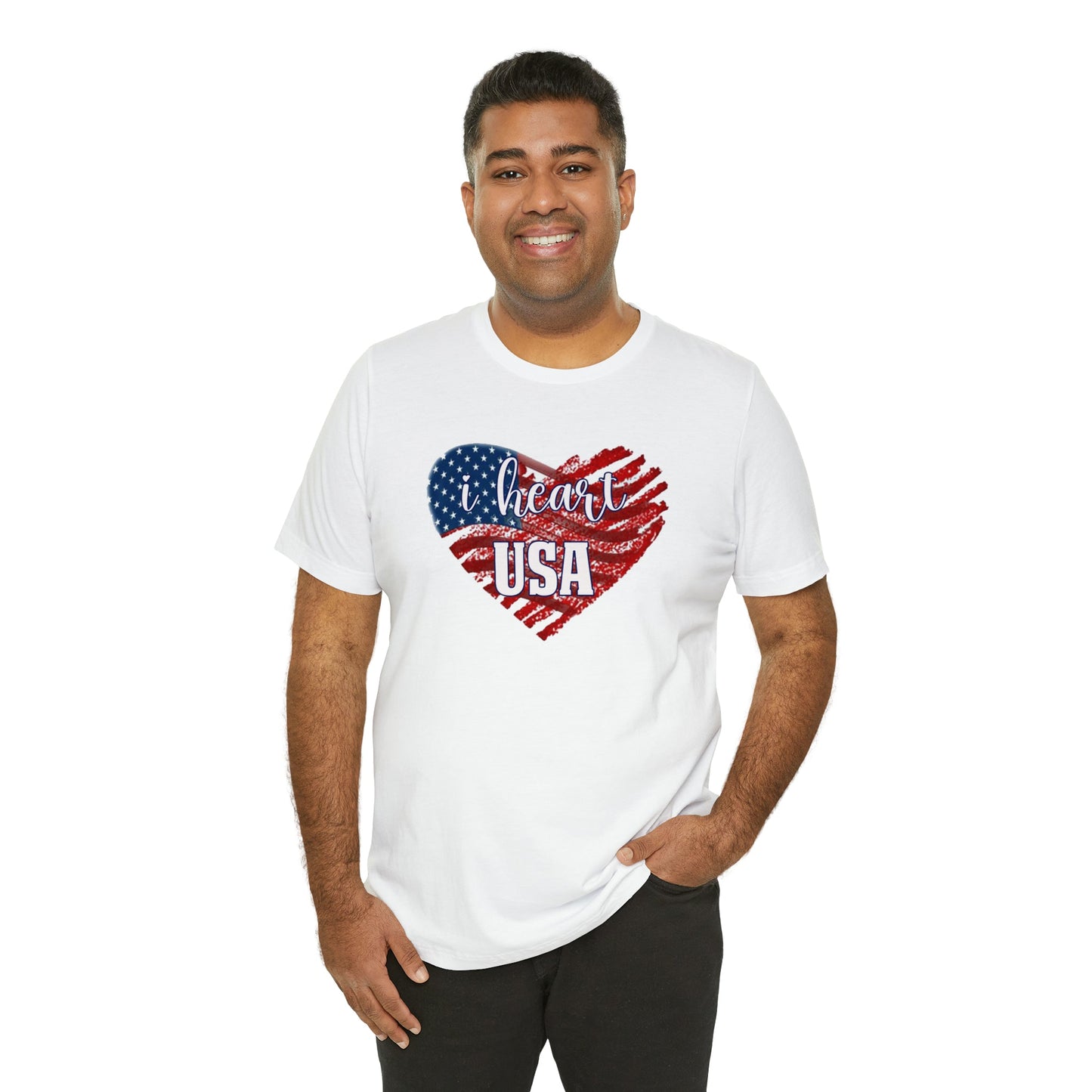 I heart USA Jersey Short Sleeve Tee