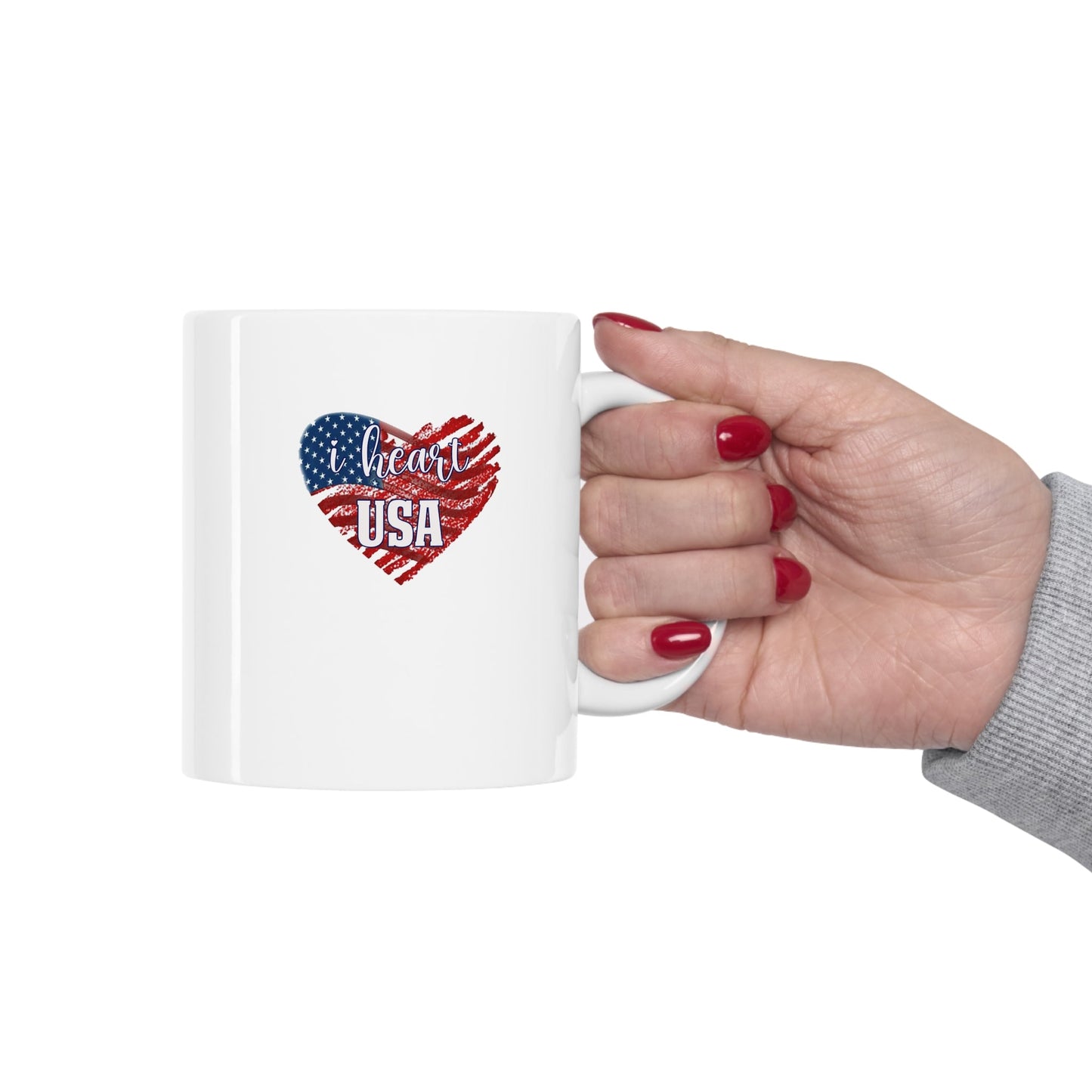 I heart USA Ceramic Mug 11oz