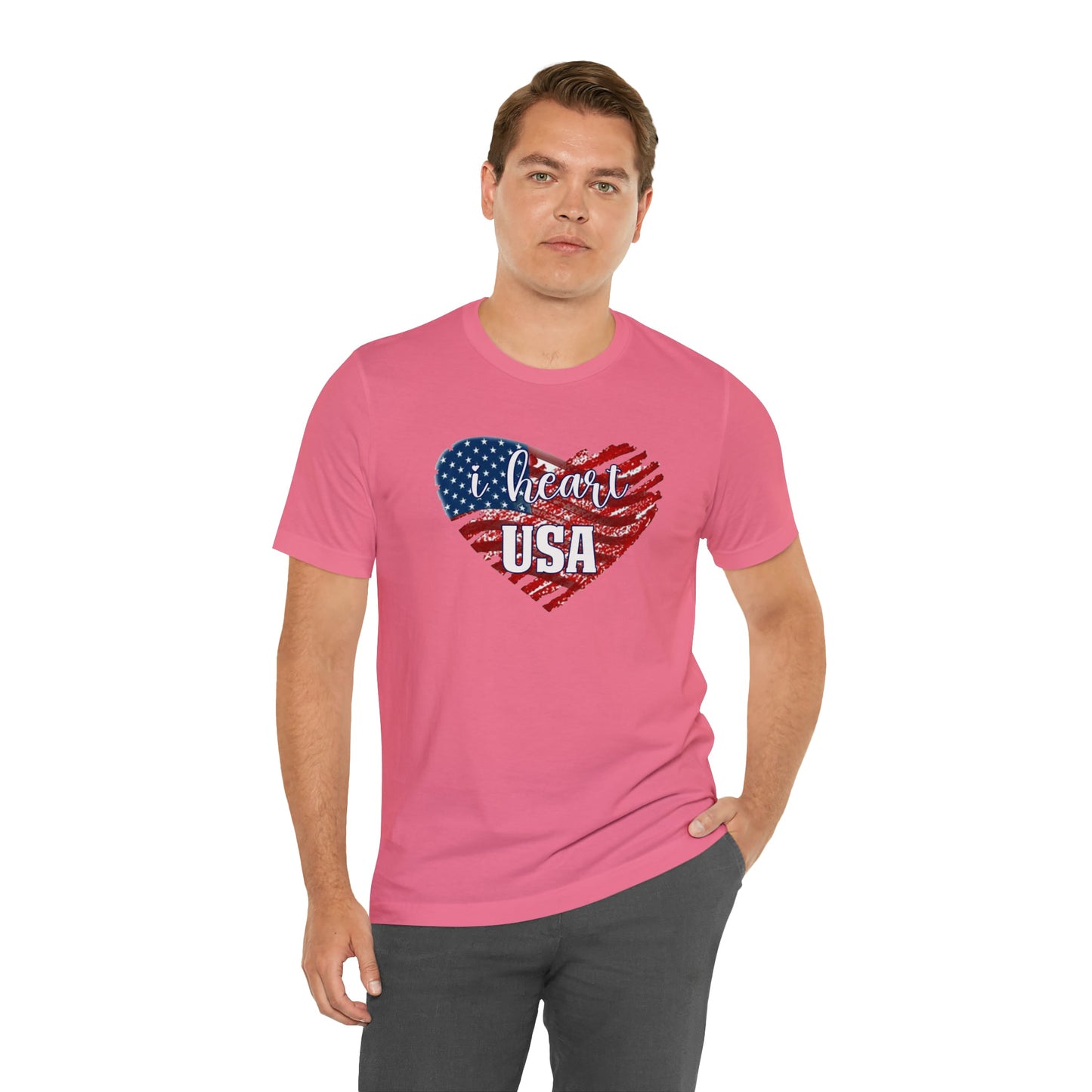 I heart USA Jersey Short Sleeve Tee