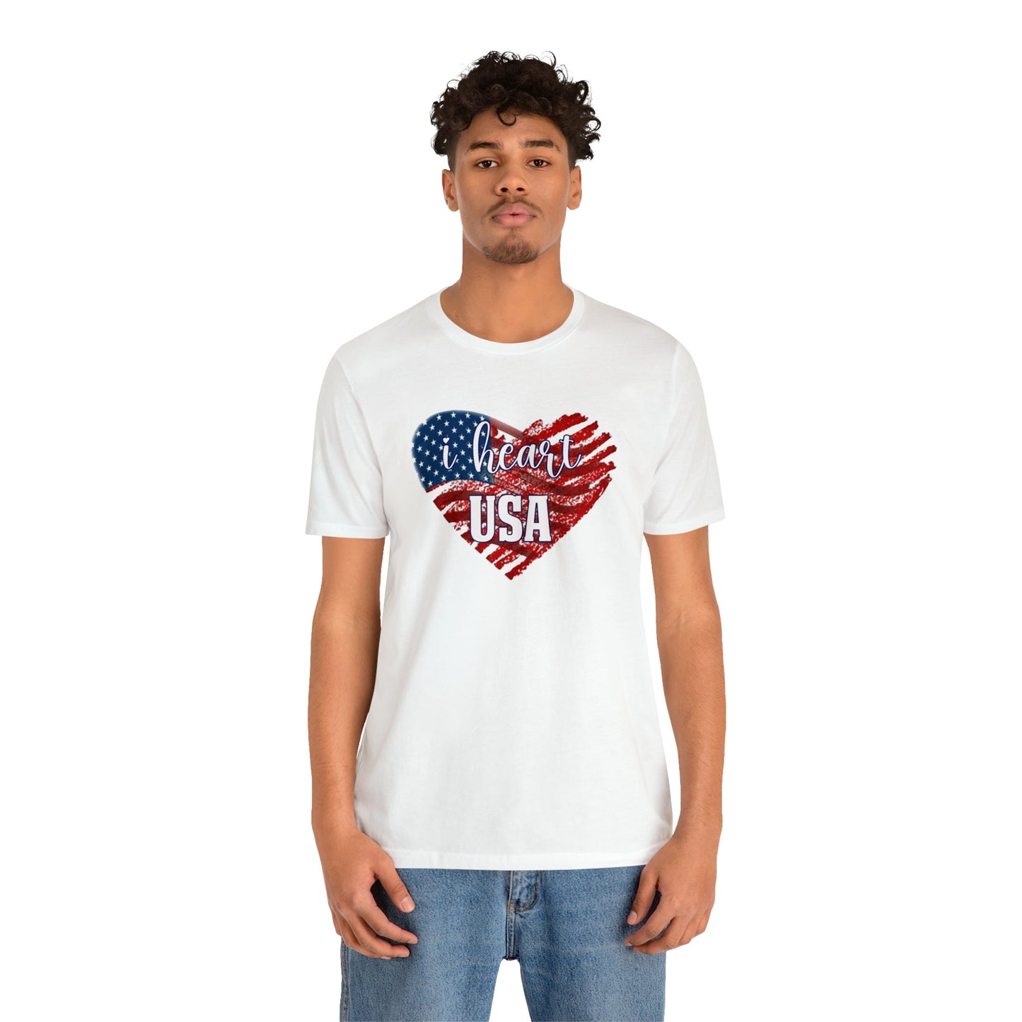 I heart USA Jersey Short Sleeve Tee