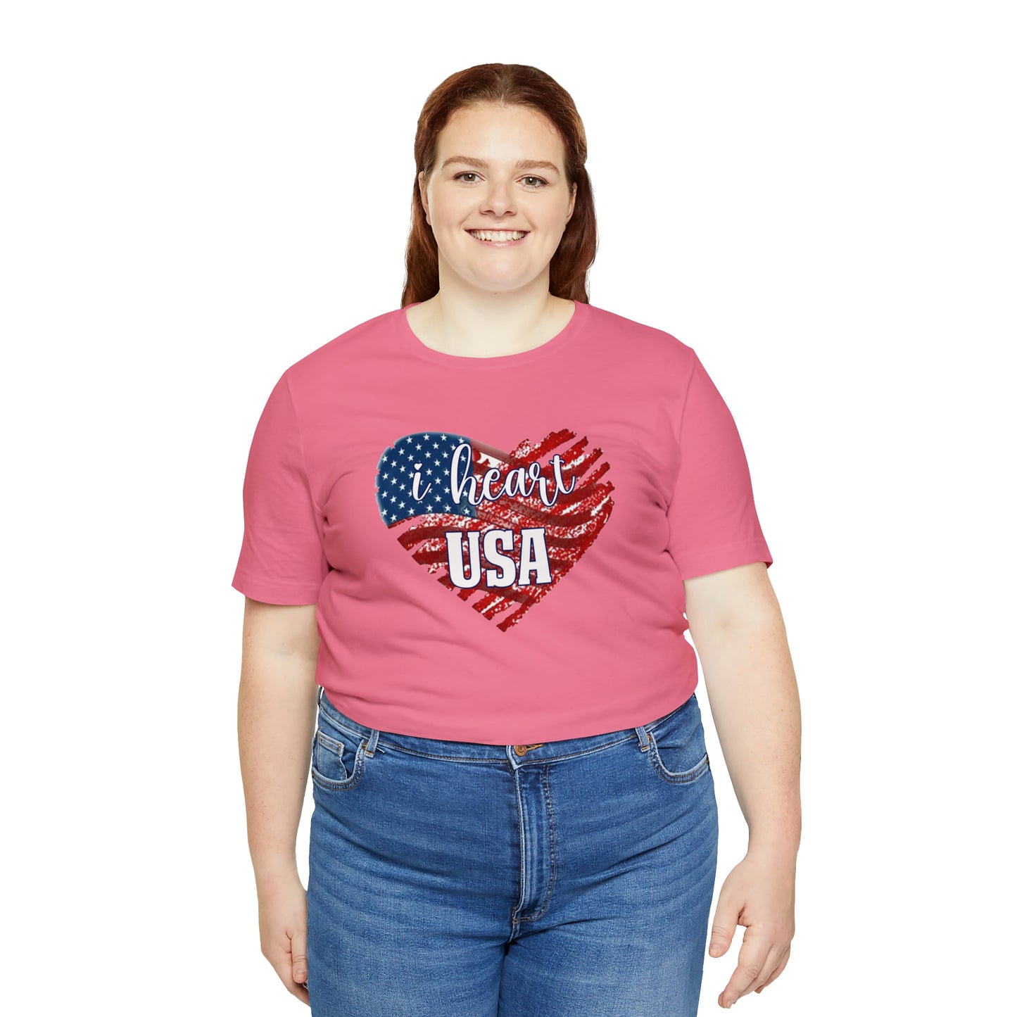 I heart USA Jersey Short Sleeve Tee