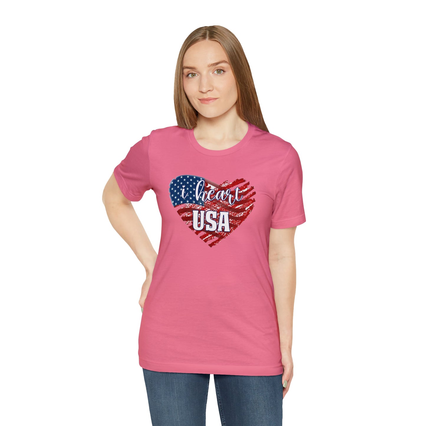 I heart USA Jersey Short Sleeve Tee