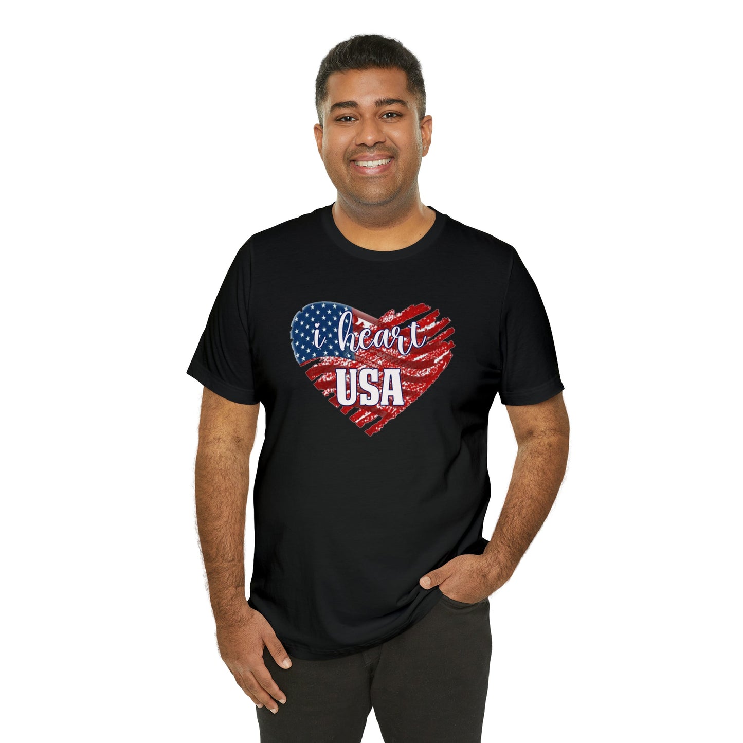 I heart USA Jersey Short Sleeve Tee