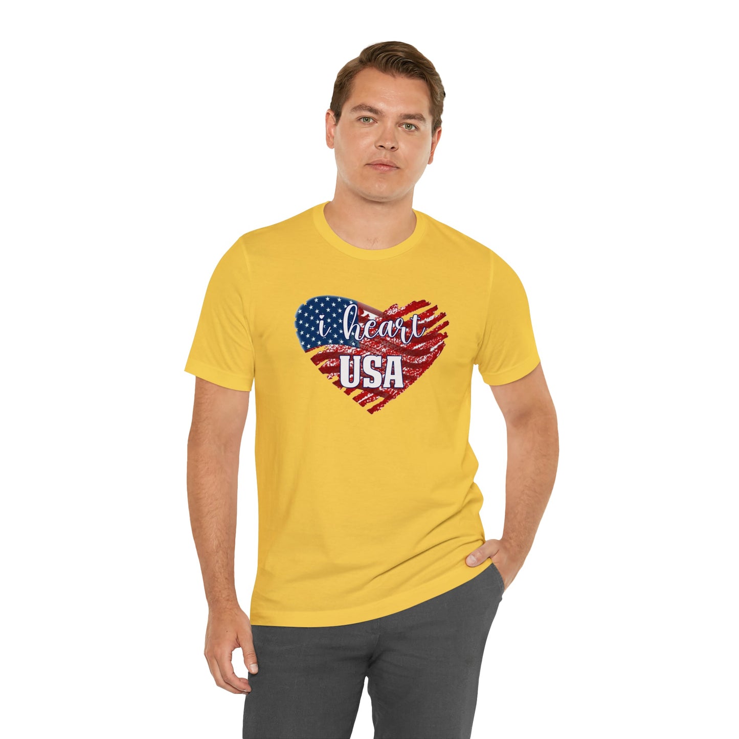 I heart USA Jersey Short Sleeve Tee