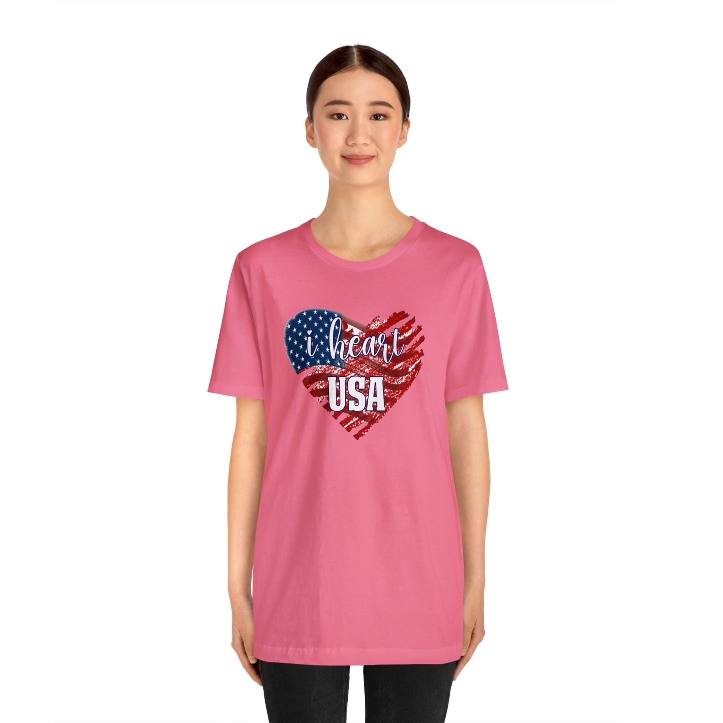 I heart USA Jersey Short Sleeve Tee