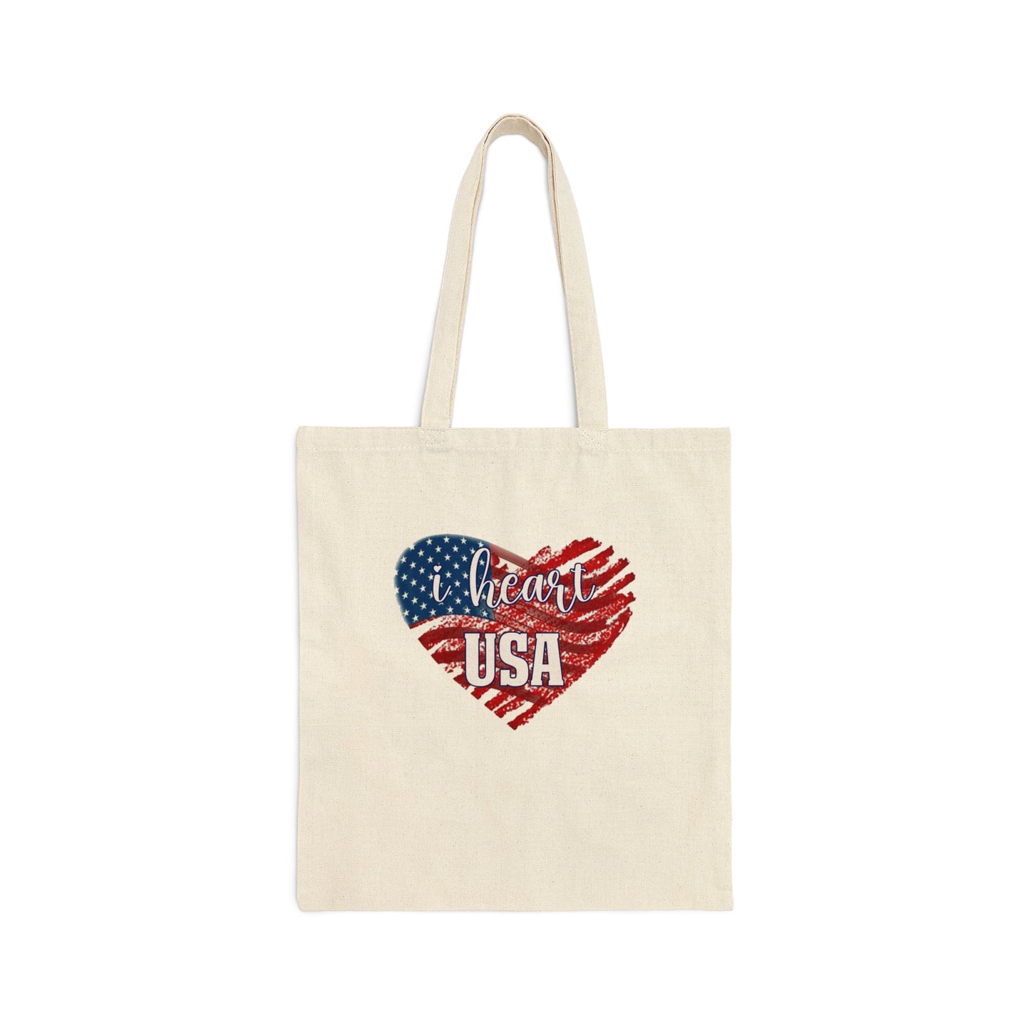 I heart USA Cotton Canvas Tote Bag