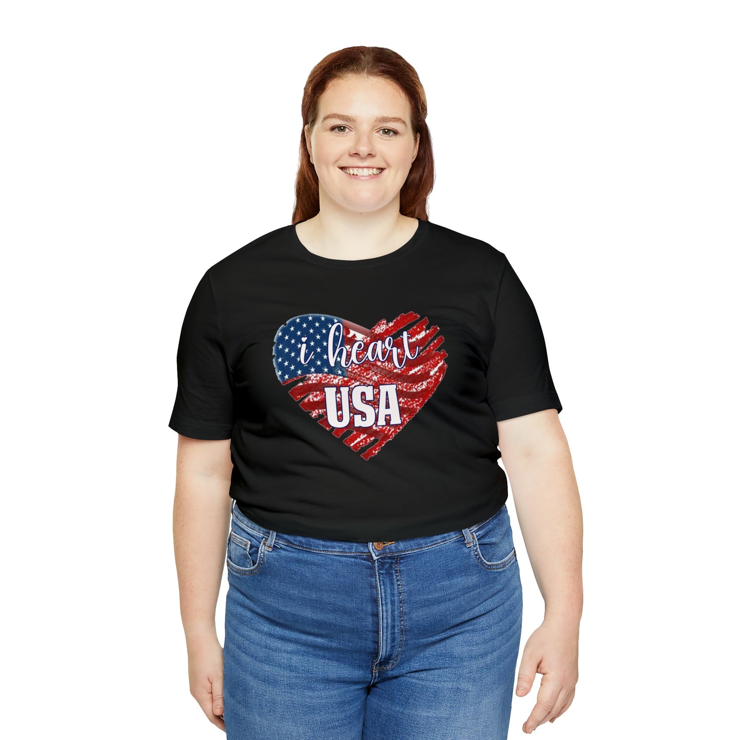 I heart USA Jersey Short Sleeve Tee