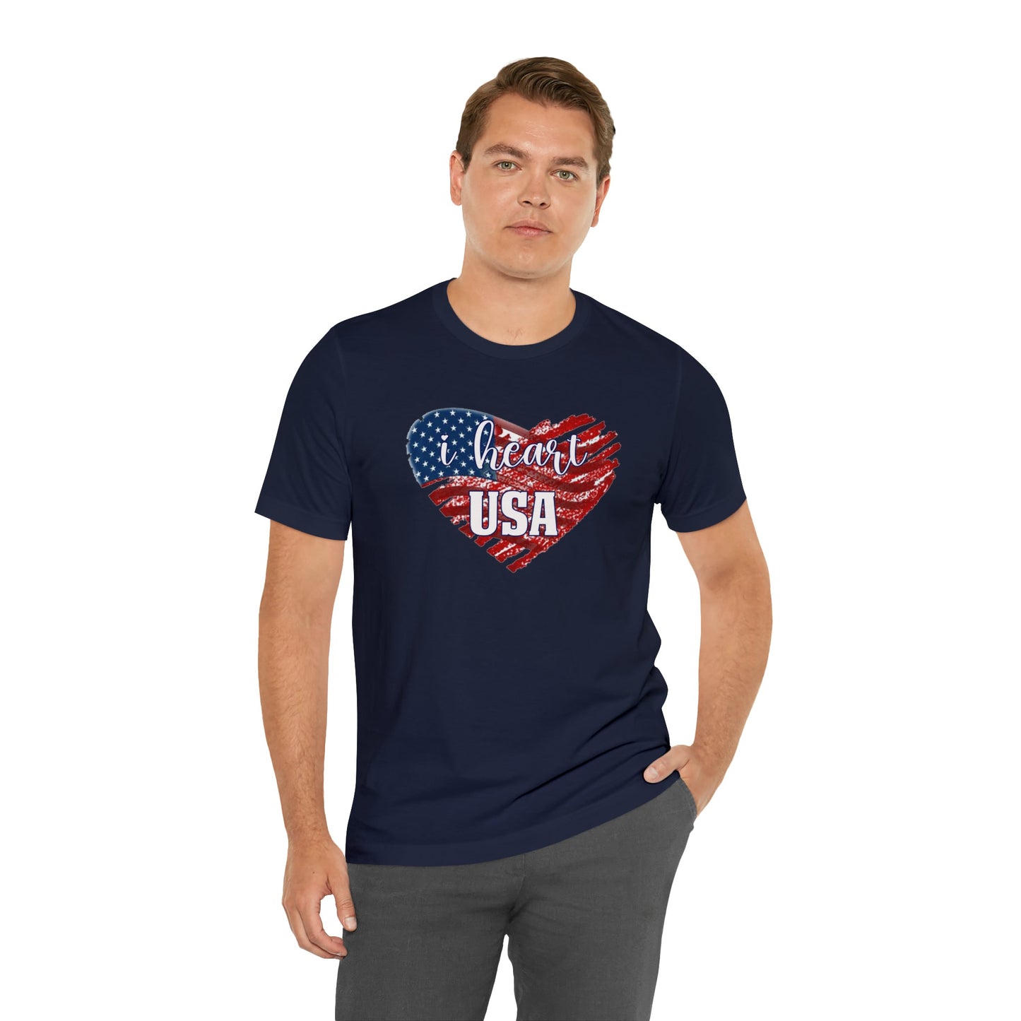 I heart USA Jersey Short Sleeve Tee