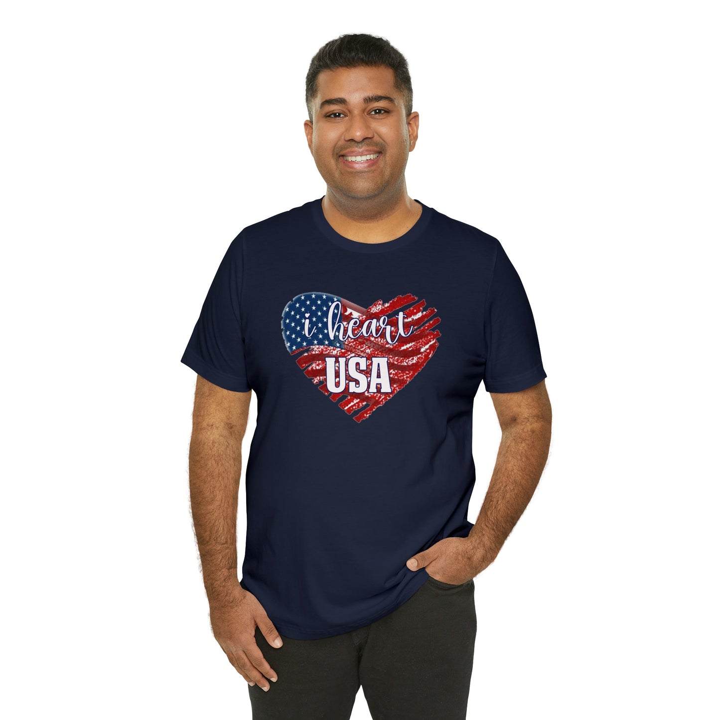 I heart USA Jersey Short Sleeve Tee