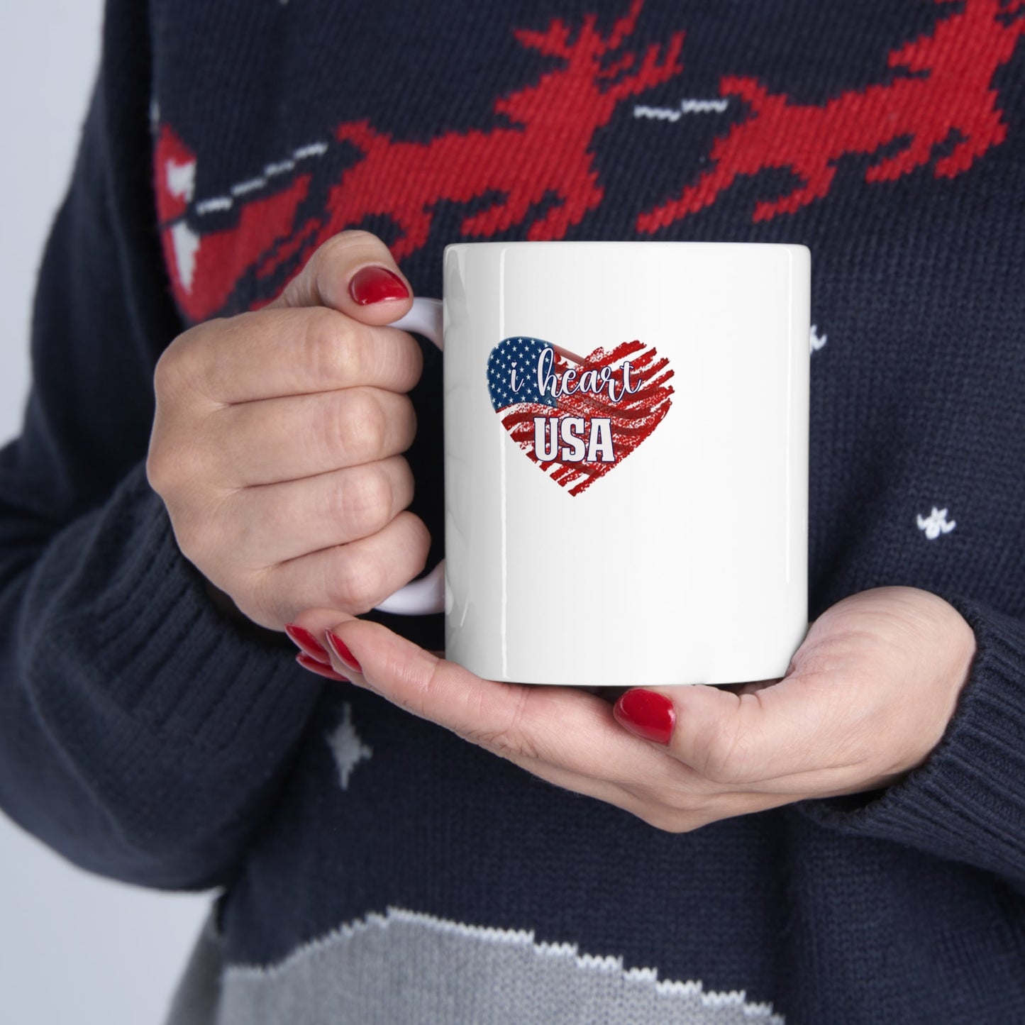 I heart USA Ceramic Mug 11oz