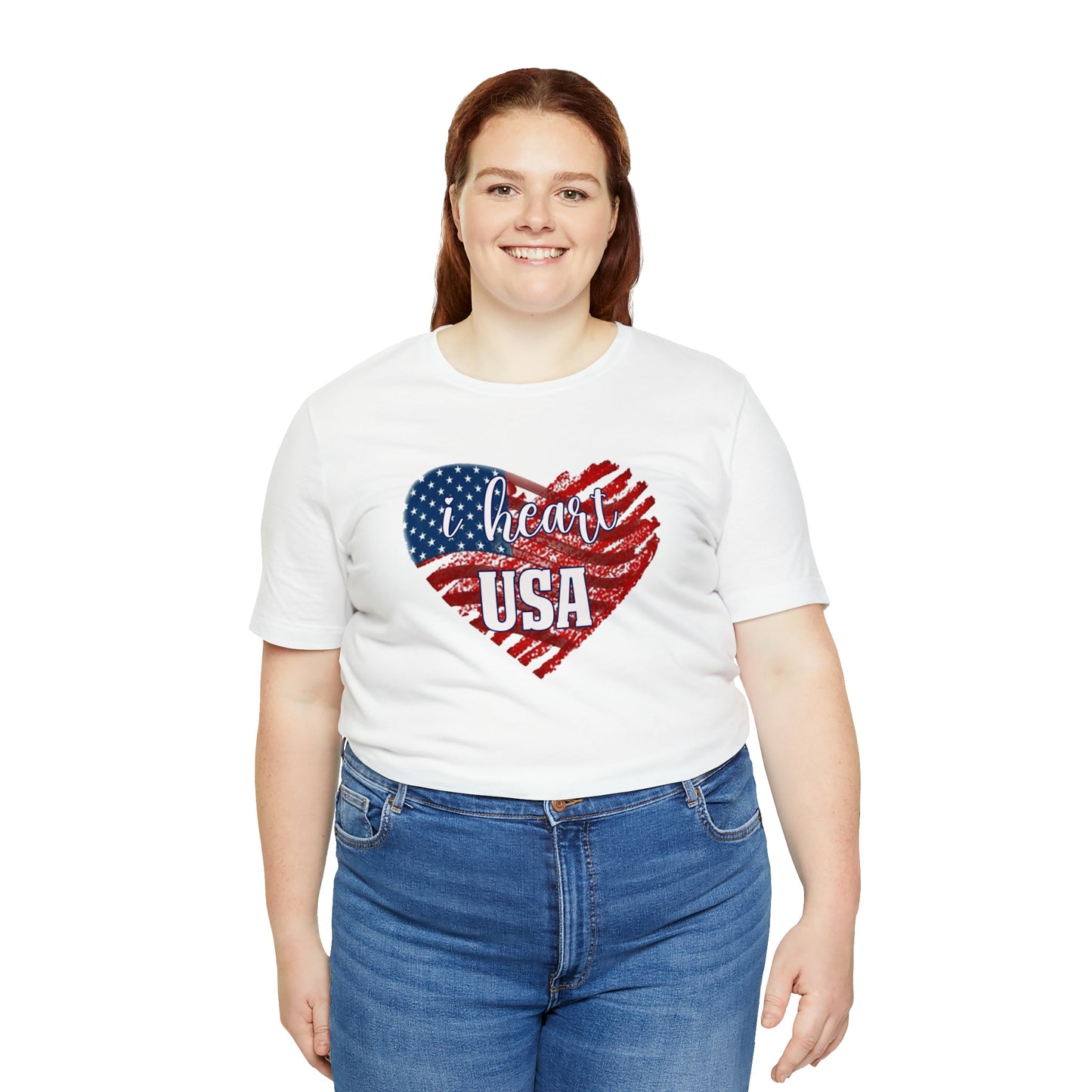 I heart USA Jersey Short Sleeve Tee