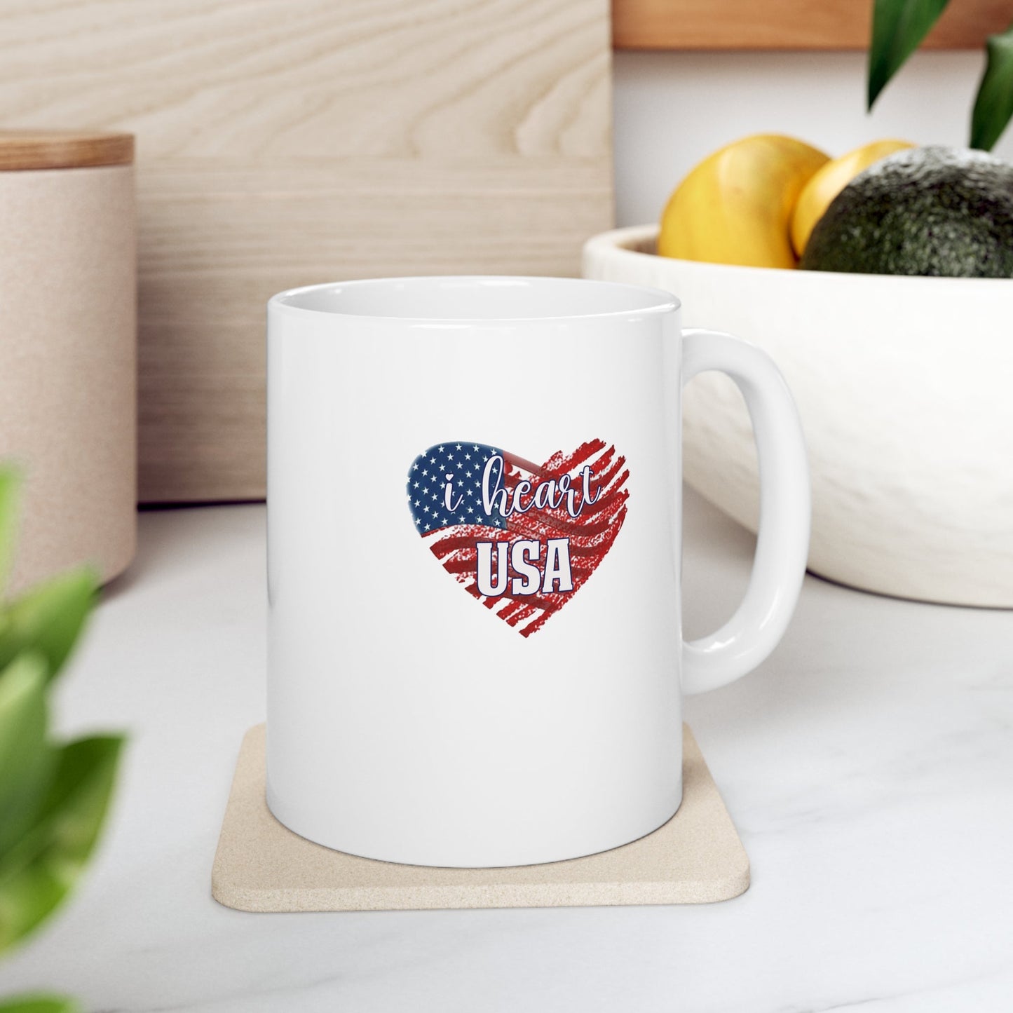 I heart USA Ceramic Mug 11oz