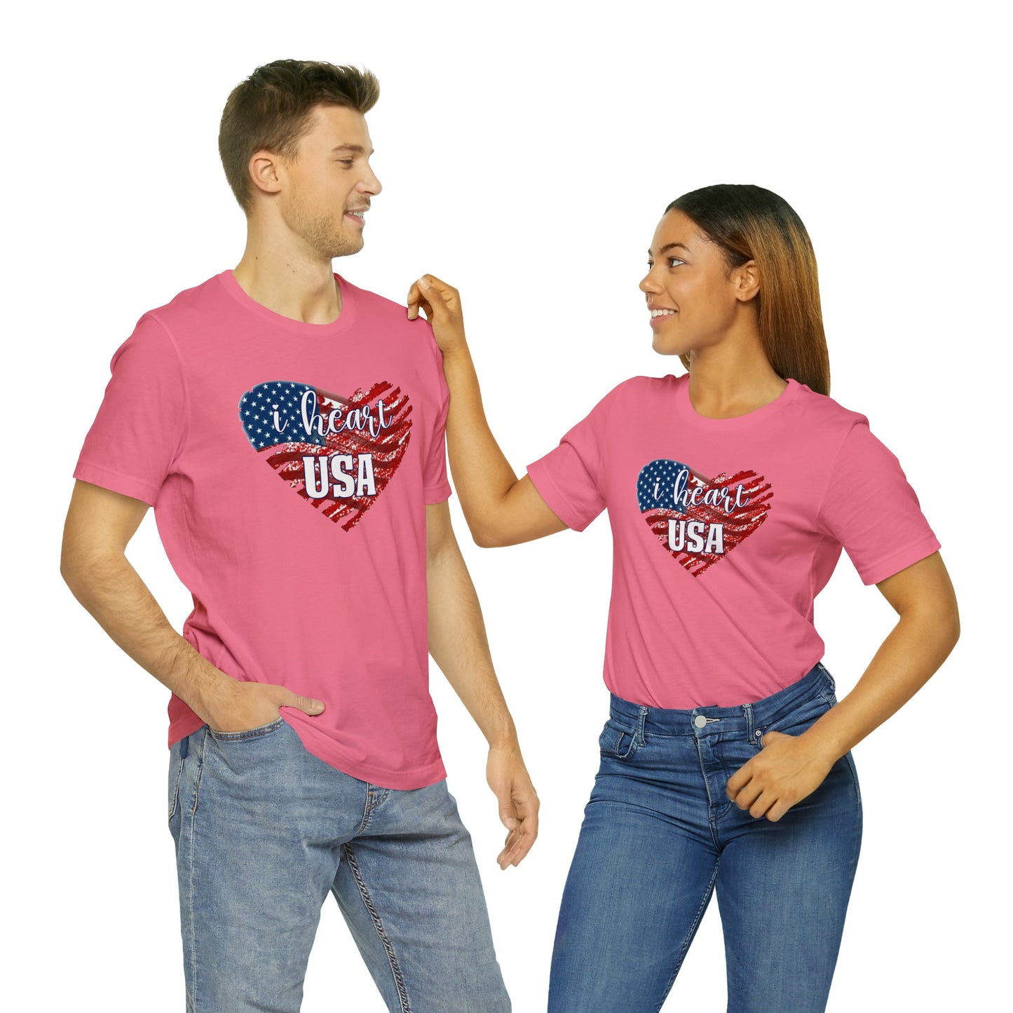 I heart USA Jersey Short Sleeve Tee