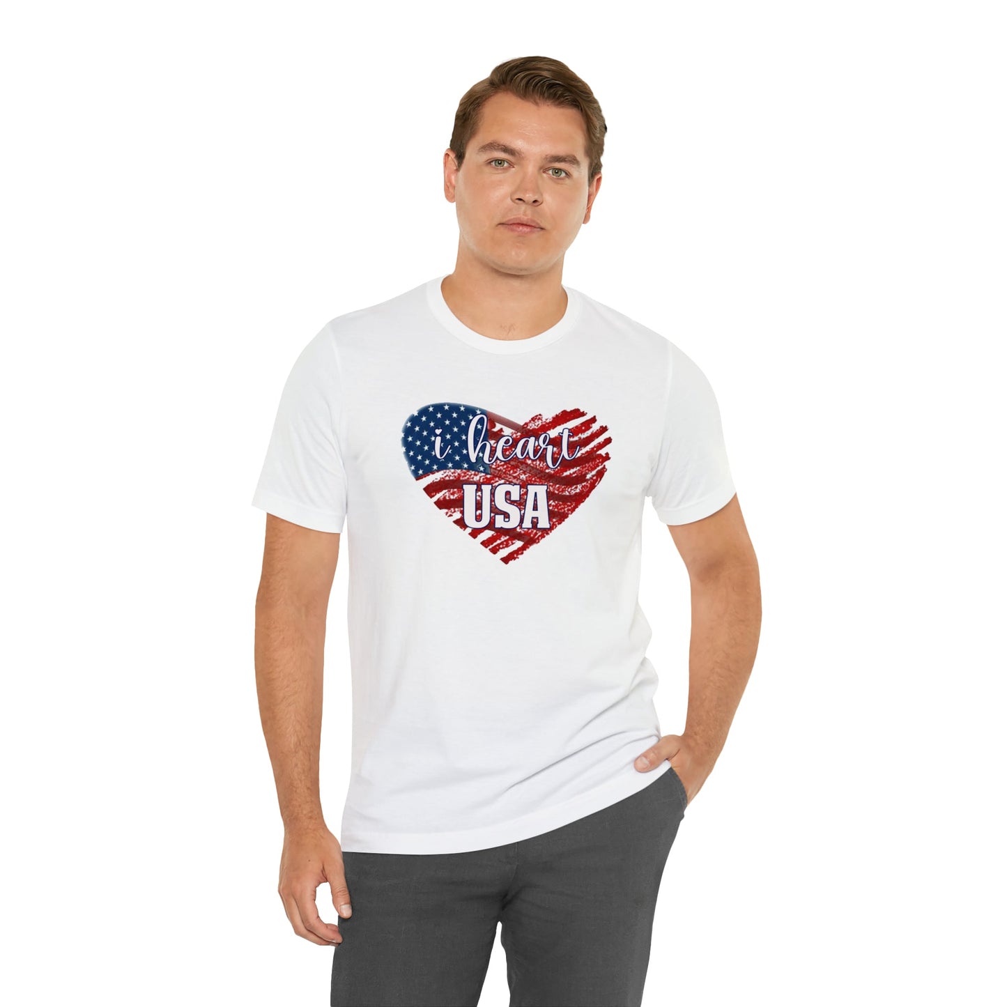 I heart USA Jersey Short Sleeve Tee