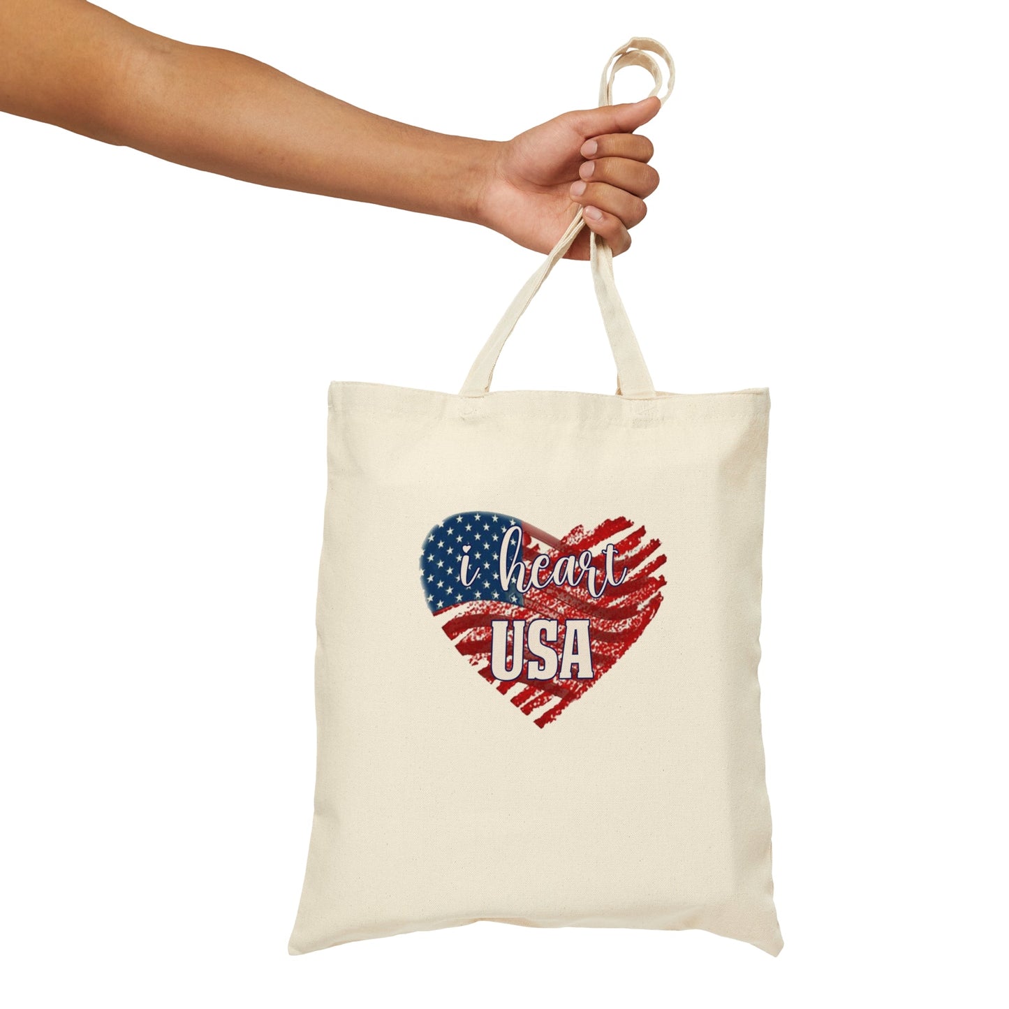 I heart USA Cotton Canvas Tote Bag