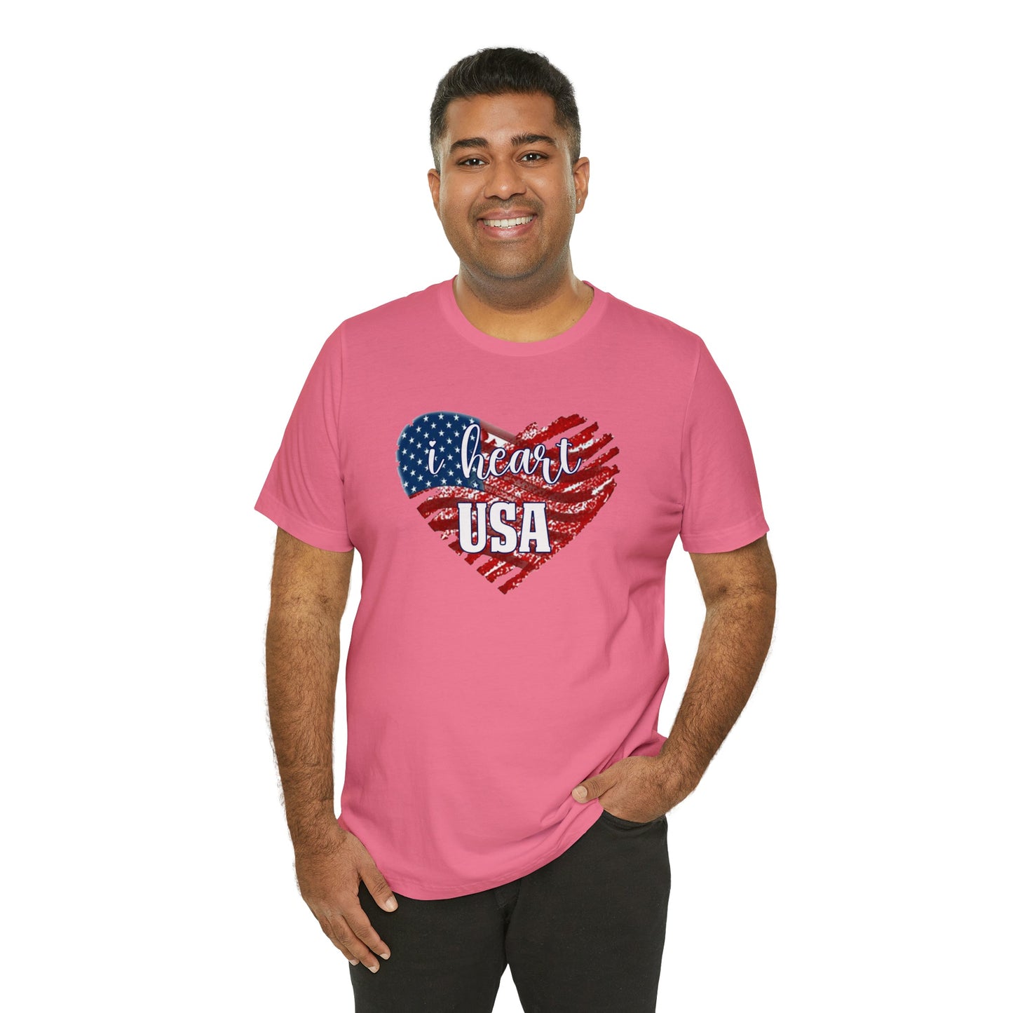 I heart USA Jersey Short Sleeve Tee