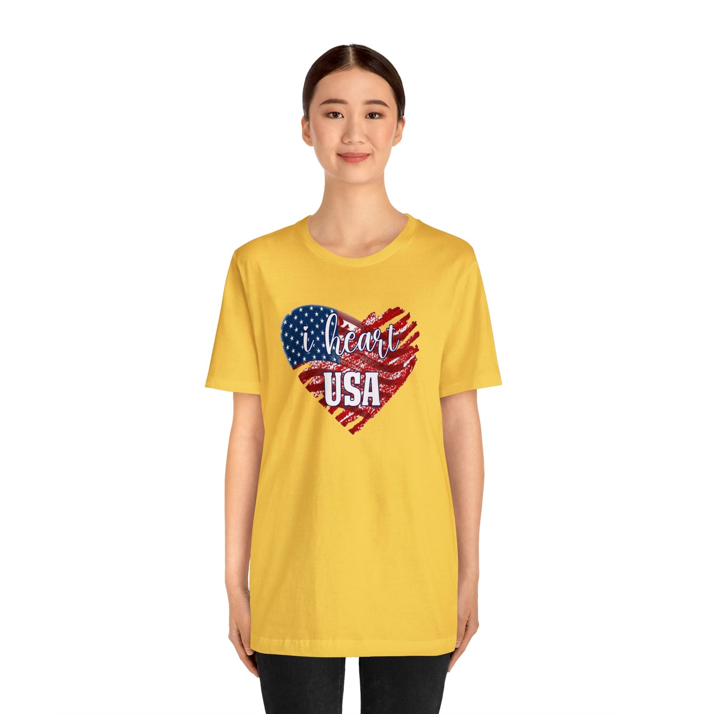 I heart USA Jersey Short Sleeve Tee