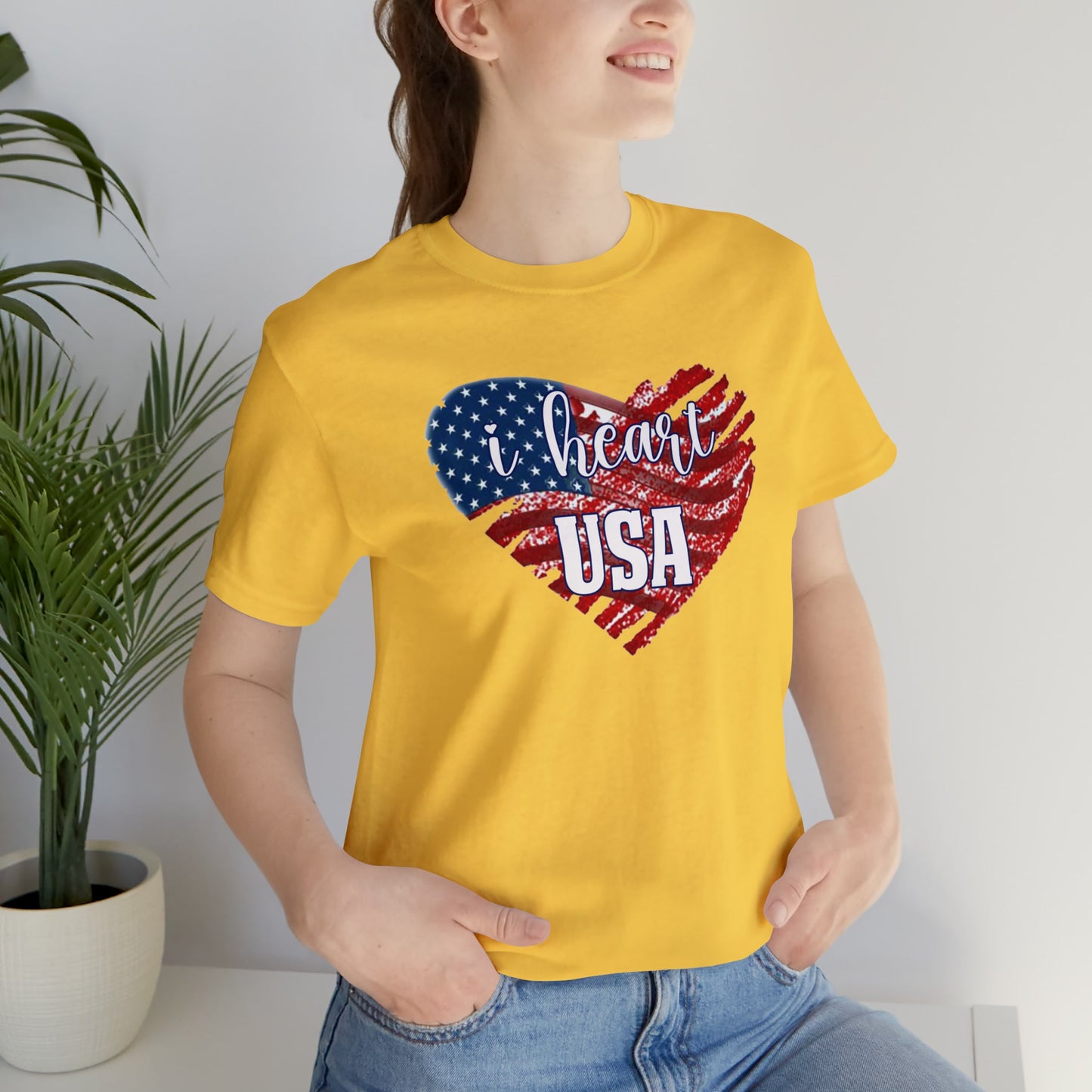 I heart USA Jersey Short Sleeve Tee