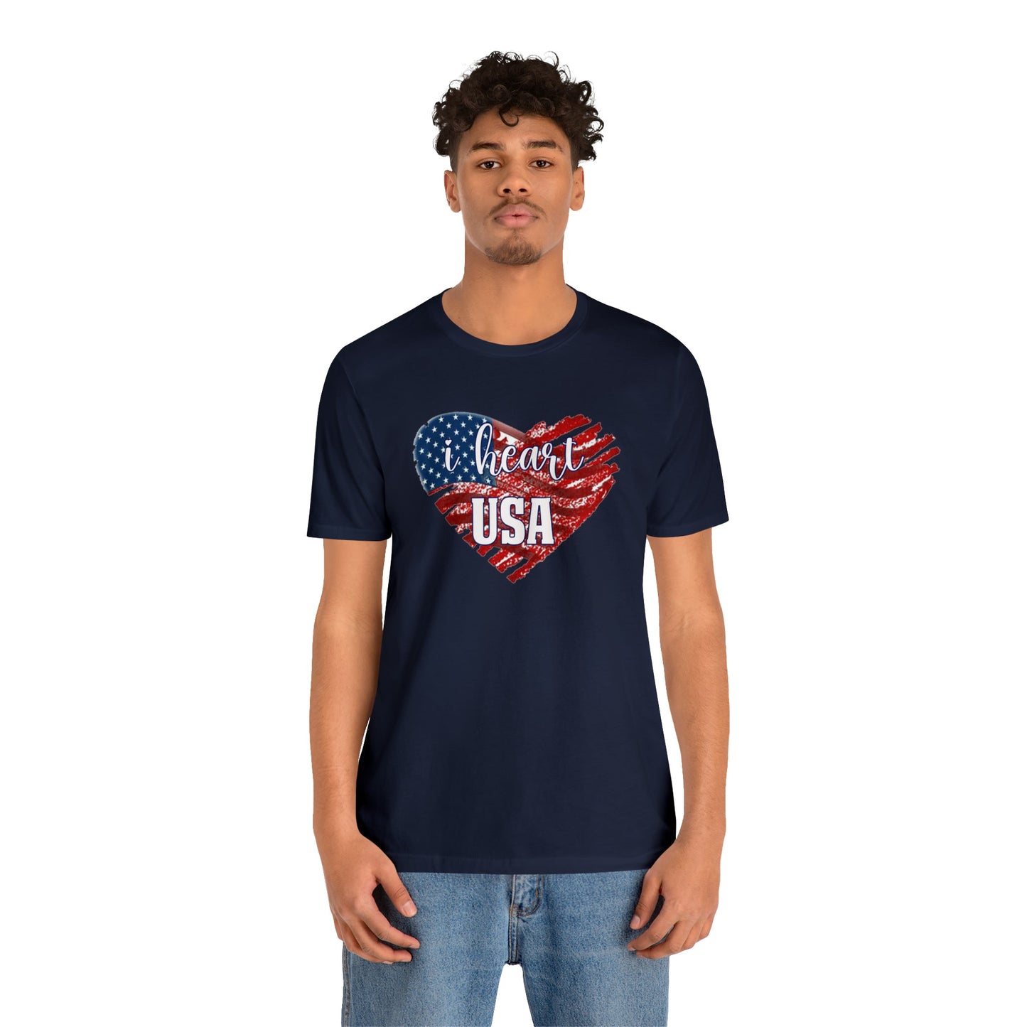 I heart USA Jersey Short Sleeve Tee