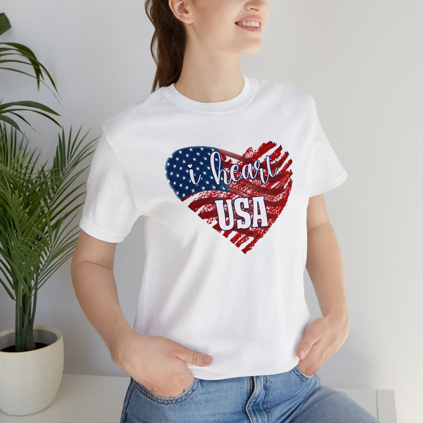 I heart USA Jersey Short Sleeve Tee