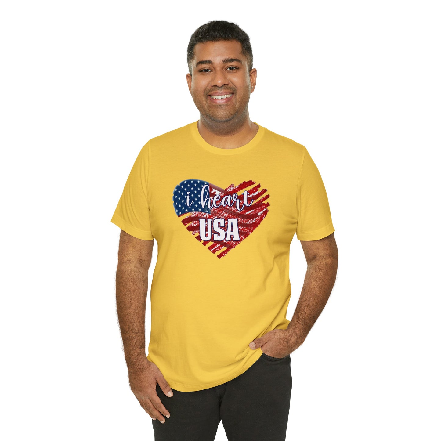 I heart USA Jersey Short Sleeve Tee