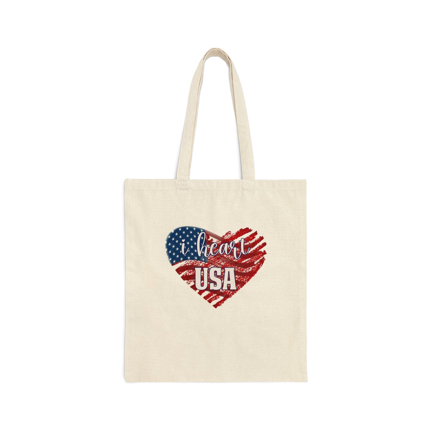 I heart USA Cotton Canvas Tote Bag