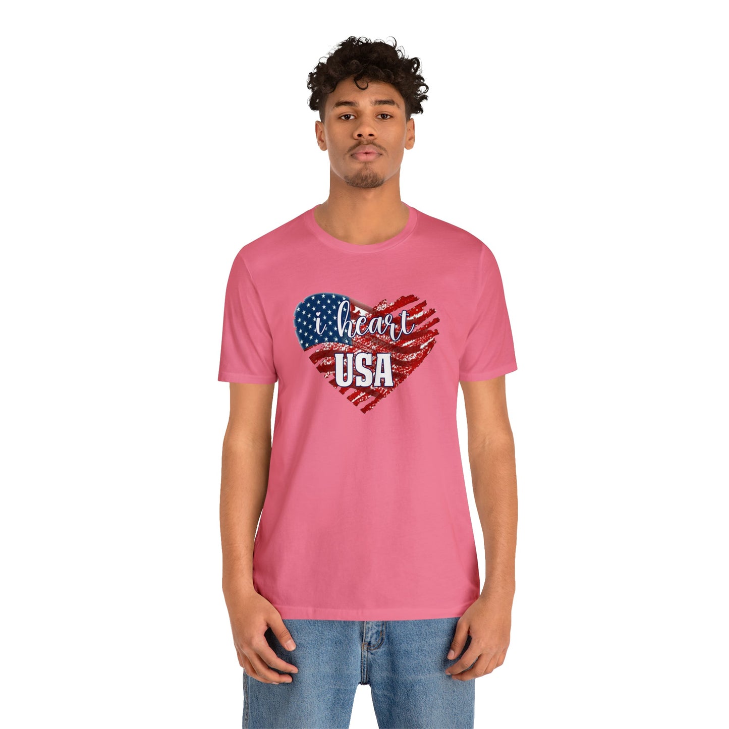 I heart USA Jersey Short Sleeve Tee