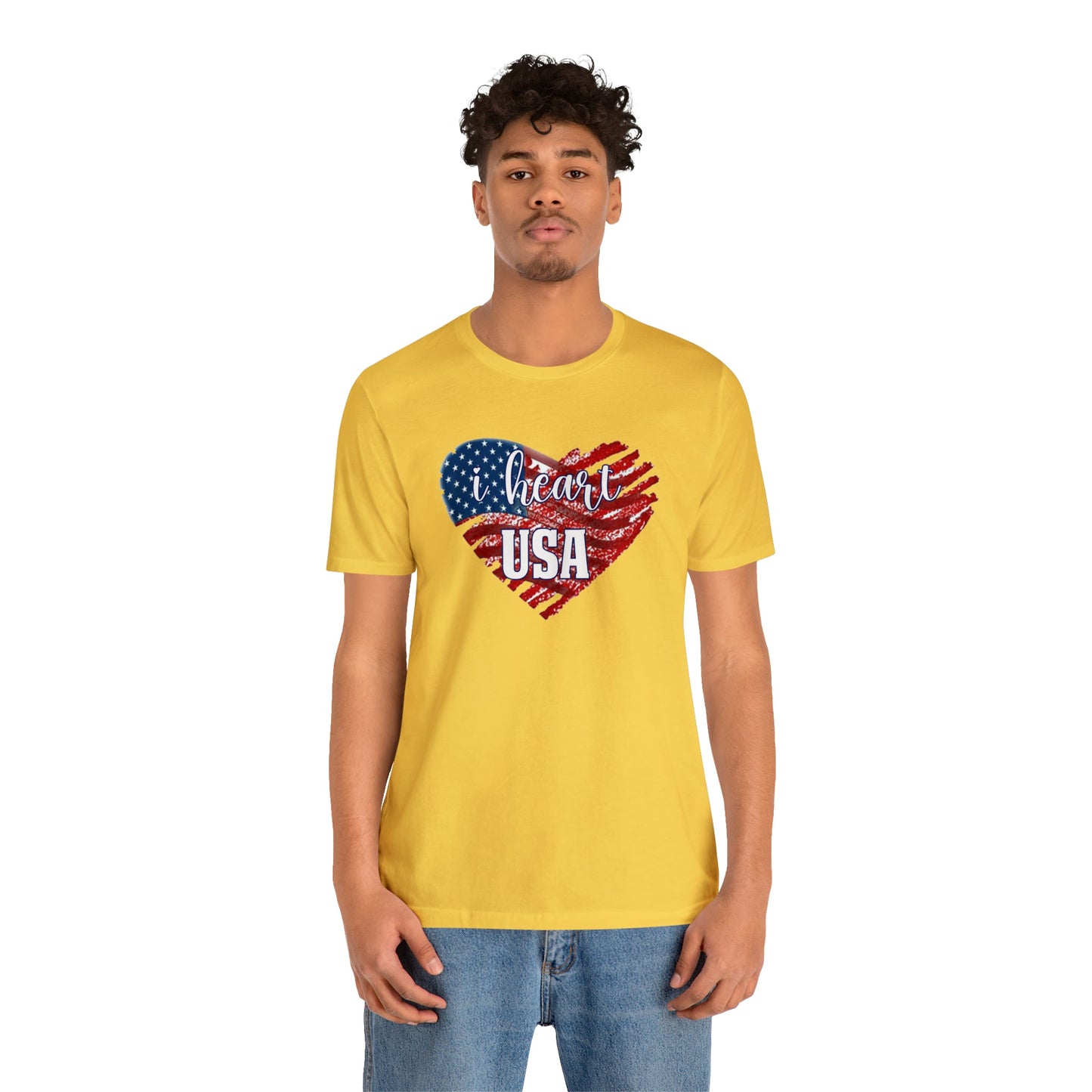 I heart USA Jersey Short Sleeve Tee