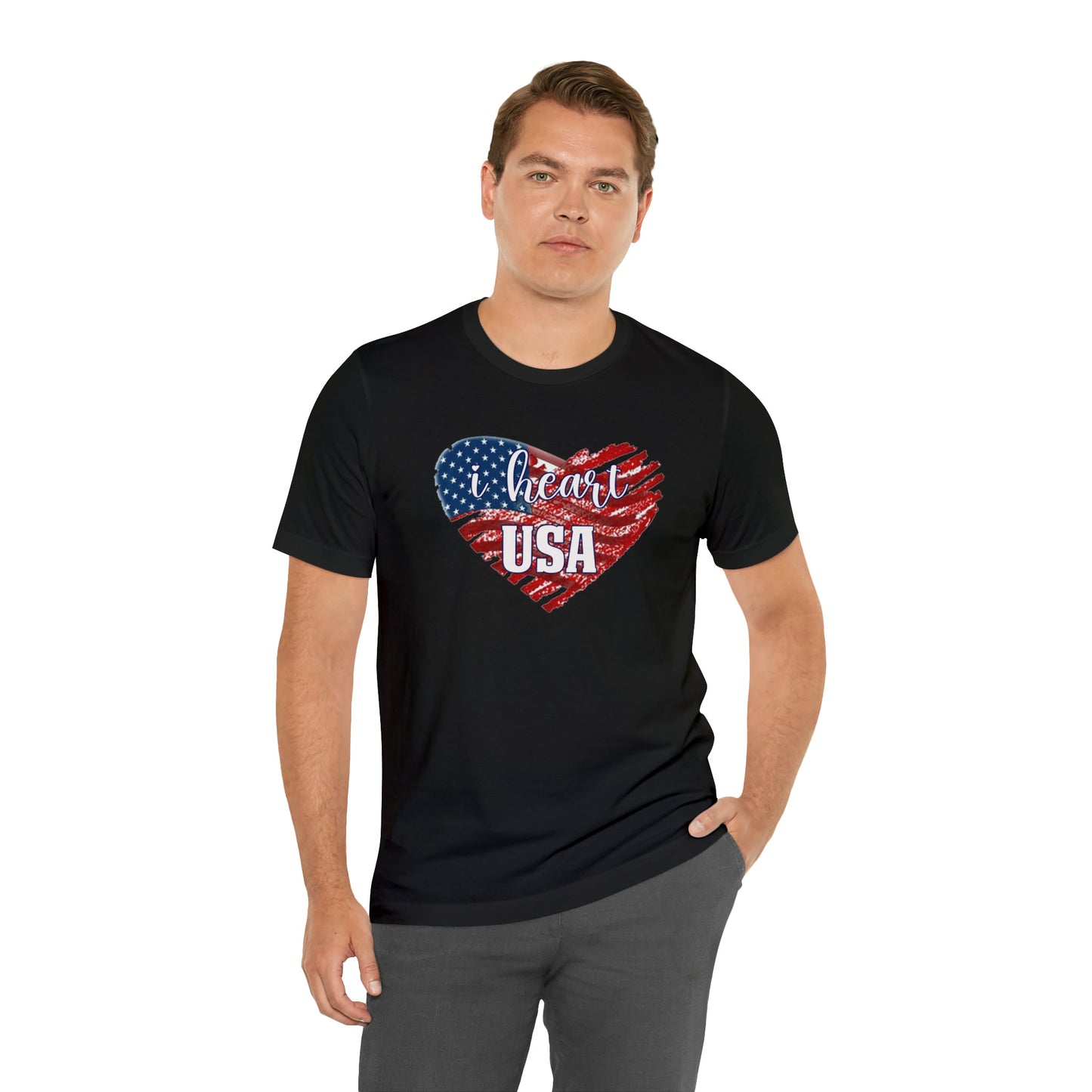 I heart USA Jersey Short Sleeve Tee