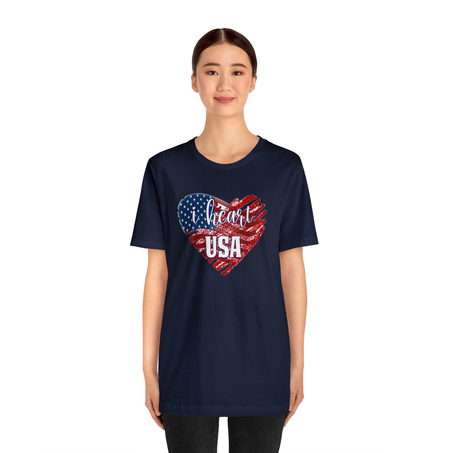 I heart USA Jersey Short Sleeve Tee