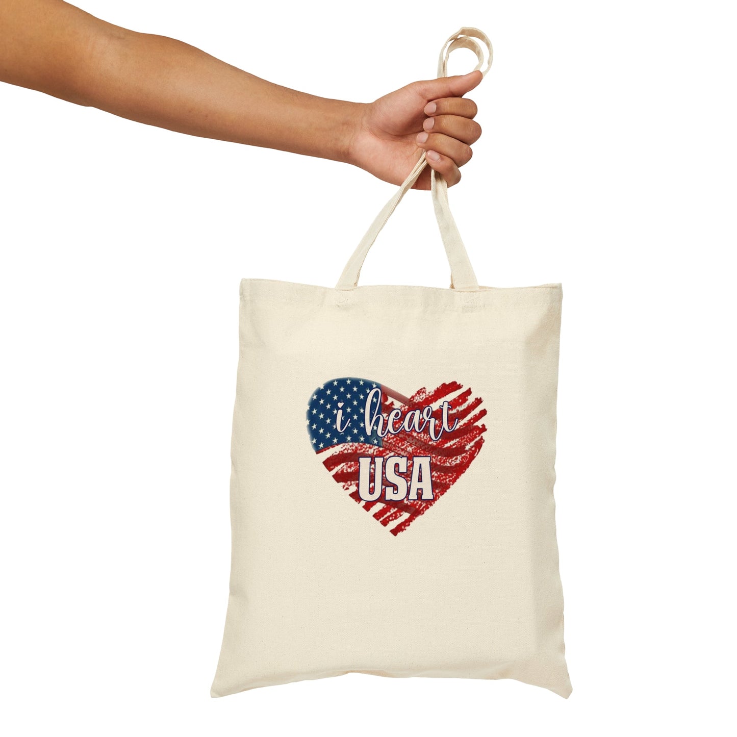 I heart USA Cotton Canvas Tote Bag