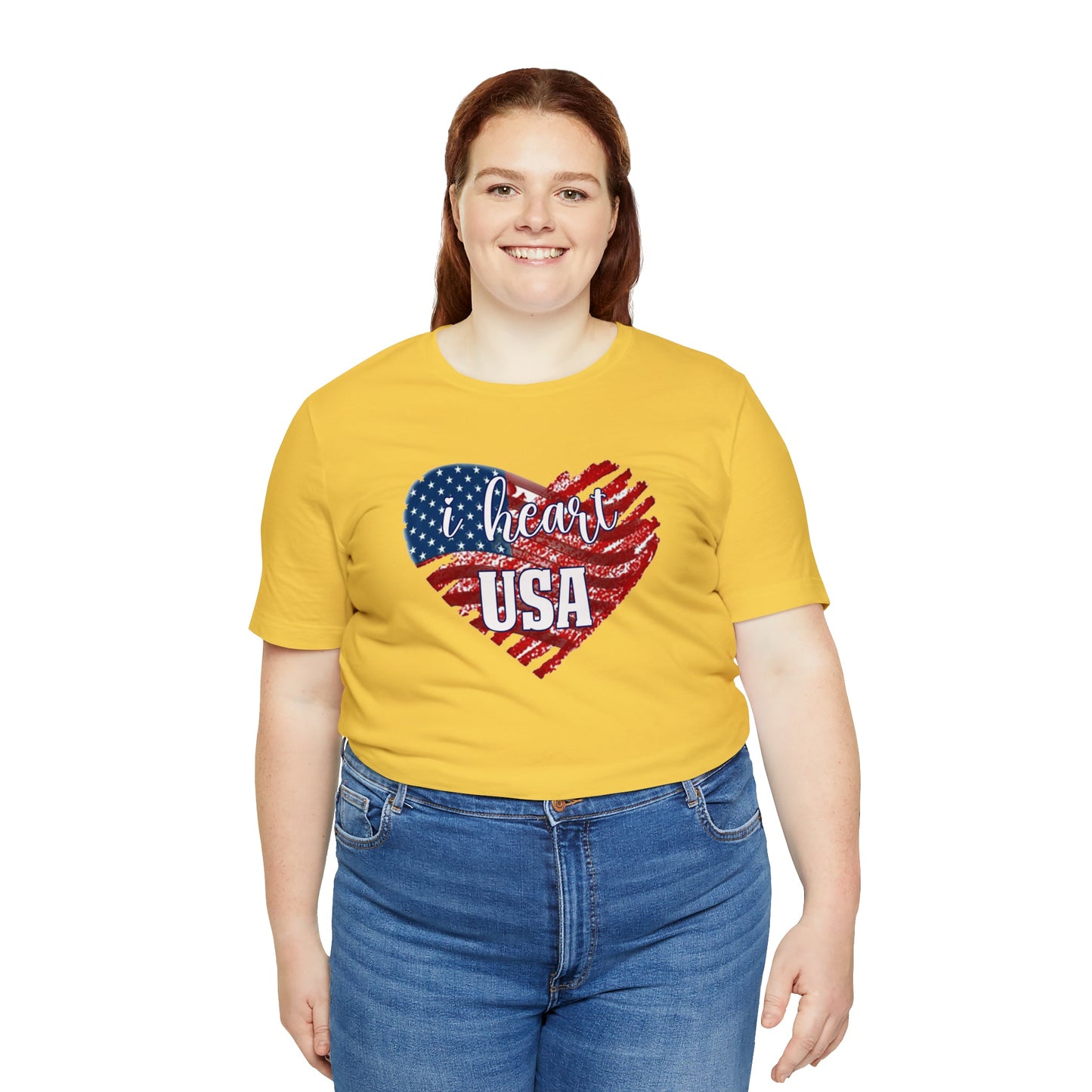 I heart USA Jersey Short Sleeve Tee