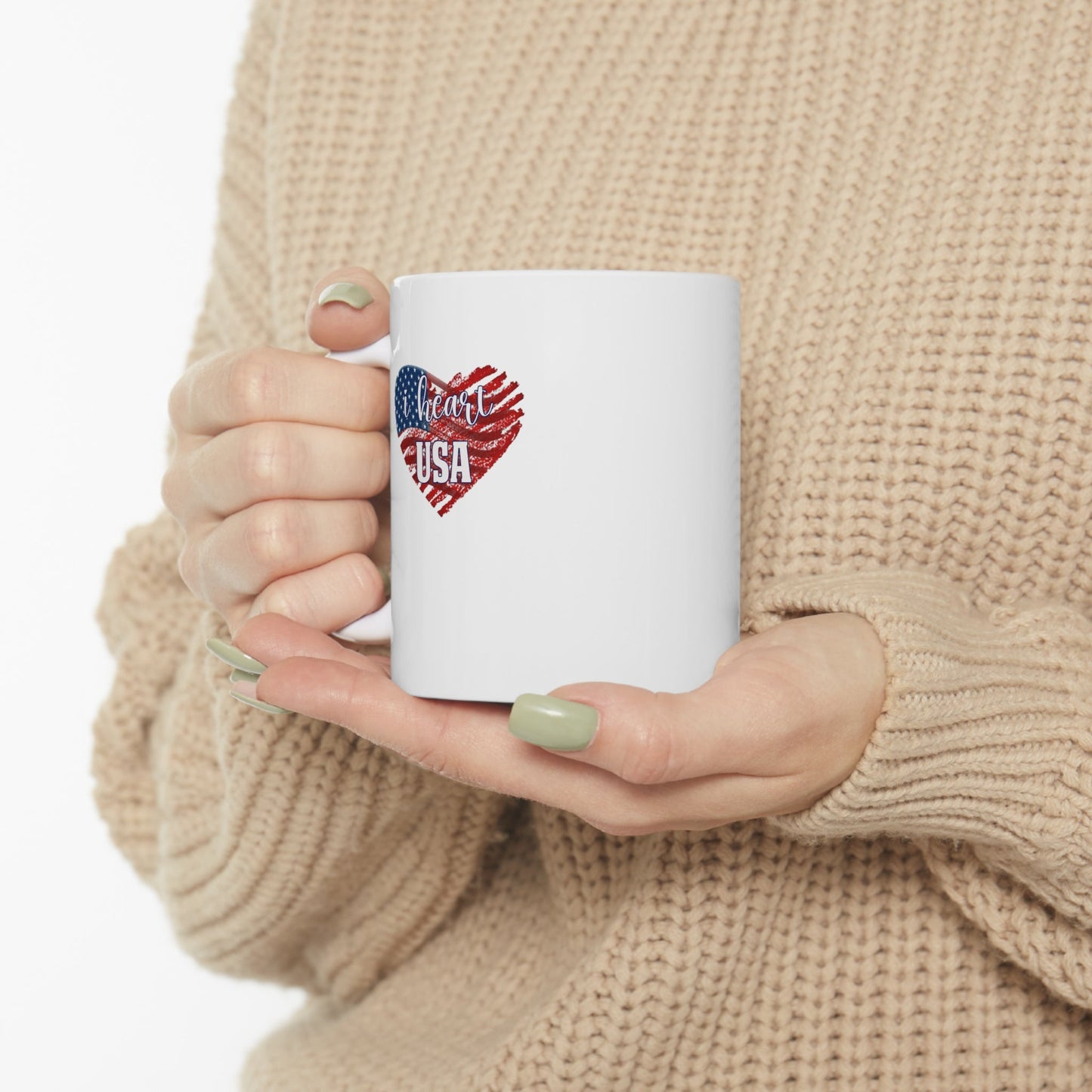 I heart USA Ceramic Mug 11oz