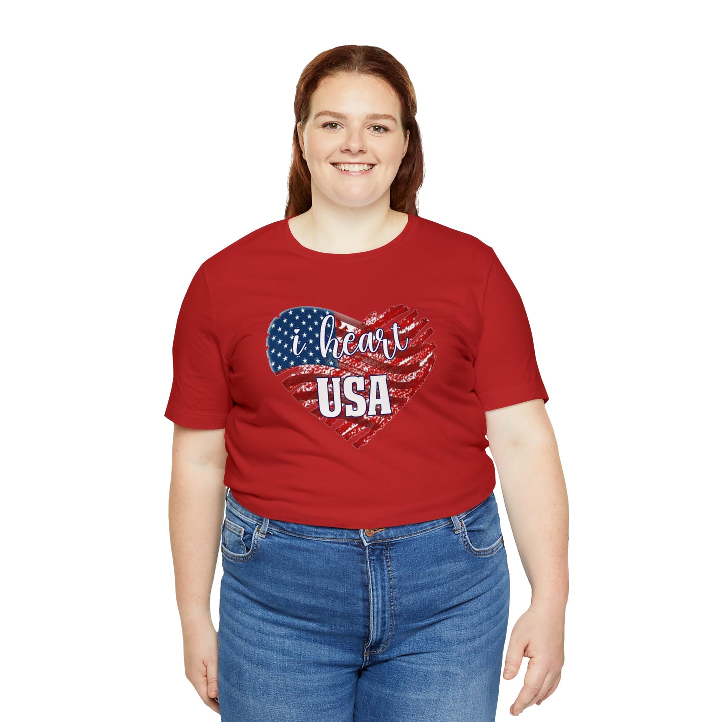 I heart USA Jersey Short Sleeve Tee