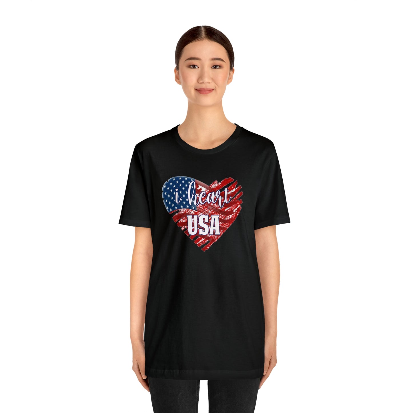 I heart USA Jersey Short Sleeve Tee